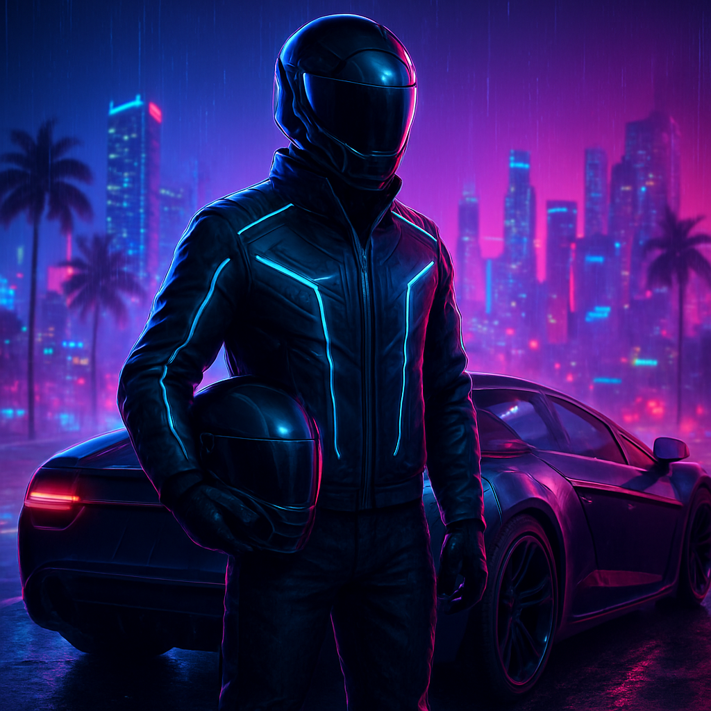 Cyber Driver GTA-style character poster